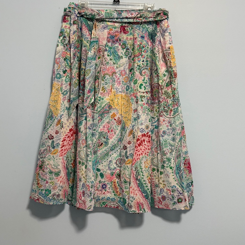 Talbots Women’s Skirt Size 8 Floral Paisley Cotton Lined New‎